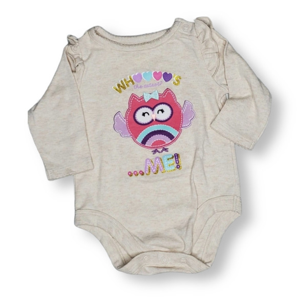 Garanimals Owl Onesie Size 0-3 Month - Picture 1 of 4
